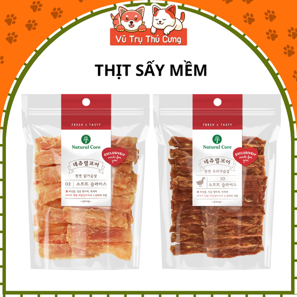 Snack Cho Chó Thịt Sấy Mềm Natural Core Hàn Quốc 180g