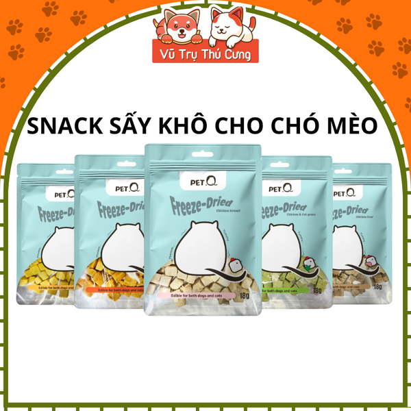 Đồ Sấy Cho Chó Mèo 5 Vị Thơm Ngon PetQ