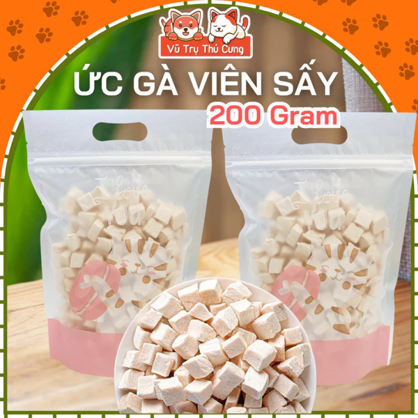 Snack thịt sấy cho Chó Mèo, Gà sấy hỗn hợp thơm ngon cho thú cưng