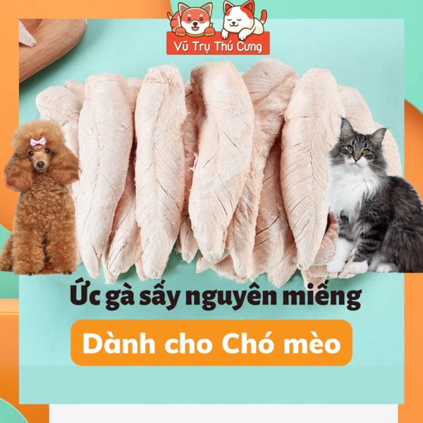 Snack thịt sấy cho Chó Mèo, Gà sấy hỗn hợp thơm ngon cho thú cưng