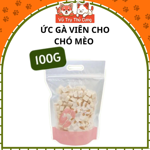 Ức Gà Viên Sấy Khô Cho Chó mèo 100g