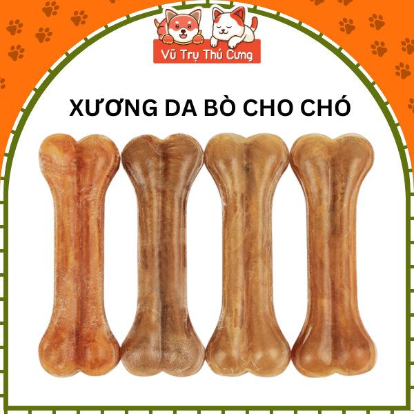 Snack Xương da bò cho Chó gặm Bổ Sung Dinh Dưỡng Nhiều Thanh