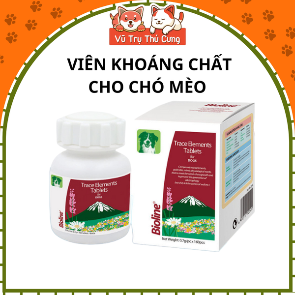 Viên Khoáng Chất Cho Chó Bioline 160 viên