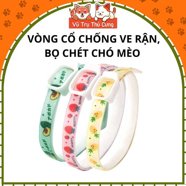Vòng cổ chống ve rận, bọ chét cho Chó mèo, thành phần thiên nhiên