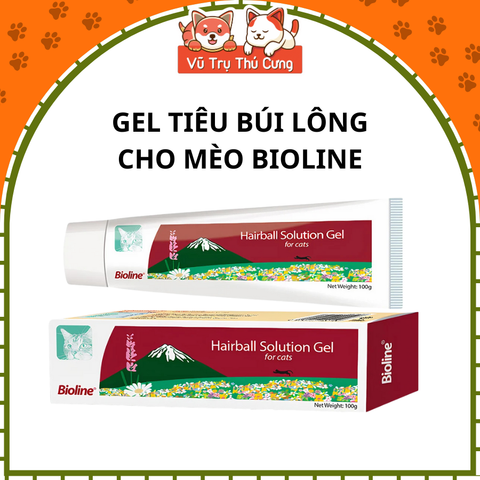Gel dinh dưỡng tiêu búi lông, giảm hôi miệng cho Mèo Bioline 100g