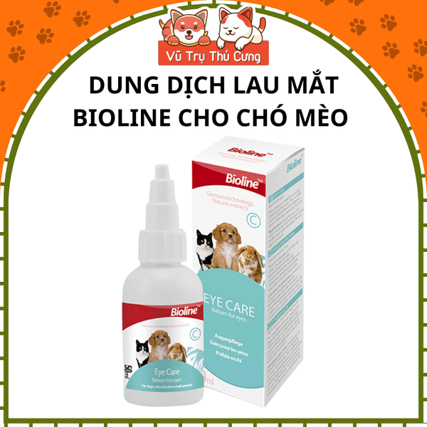 Dung dịch lau mắt cho chó mèo Bioline 50ml