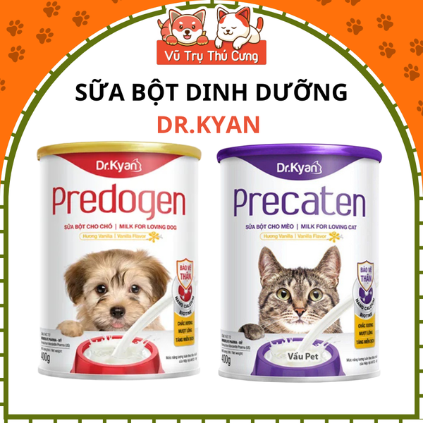 Sữa bột dinh dưỡng Predogen Dr.Kyan dành cho chó mèo dạng lon 400g