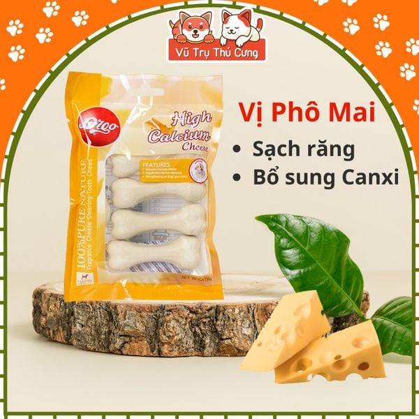 Bánh Thưởng Xương Orgo Cho Chó Bổ Sung Canxi & Sạch Răng 90g