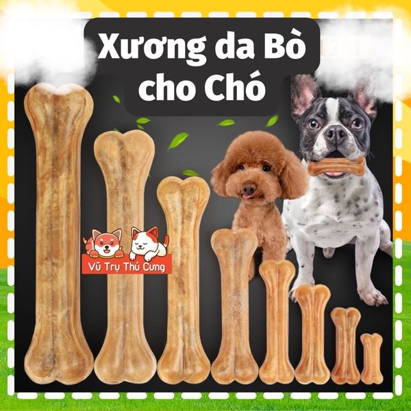 Snack Xương da bò cho Chó gặm Bổ Sung Dinh Dưỡng Nhiều Thanh