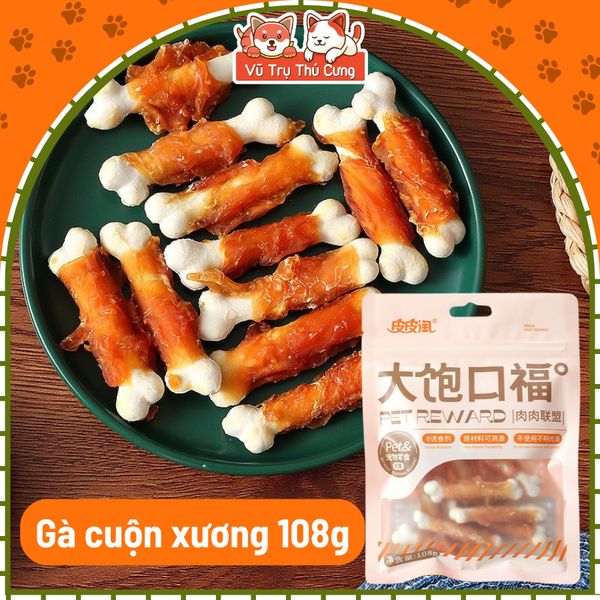 Snack Cho Chó Thịt Gà Cuộn Taotaopet 100g Nhiều Dinh Dưỡng