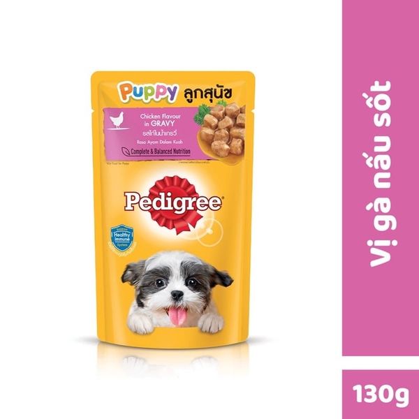 Pate Cho Chó Con Pedigree 130g, Gà nấu sốt