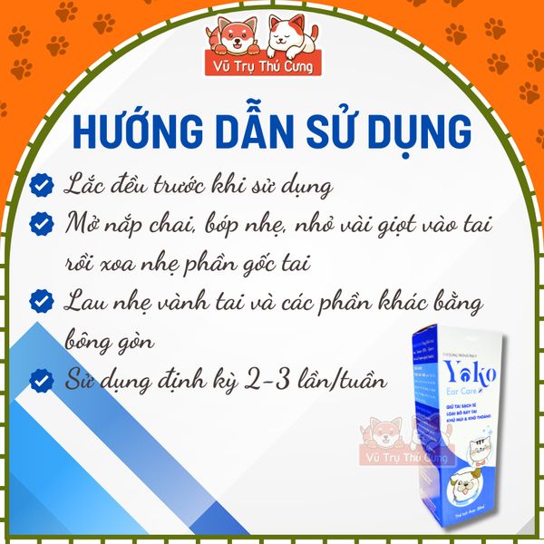 Dung Dịch Vệ Sinh Tai Cho Chó Mèo Yoko 50ml