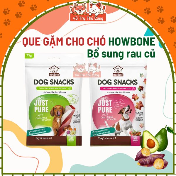 Que Gặm Cho Chó Bổ Sung Rau Củ Howbone 75g