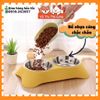 Khay Đựng Thức Ăn Cho Chó Mèo Kèm 2 Bát Inox Dễ Dàng Vệ Sinh