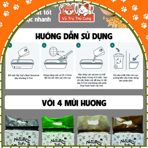 Cát Vệ Sinh Cho Mèo Đậu Nành Catsme 6L