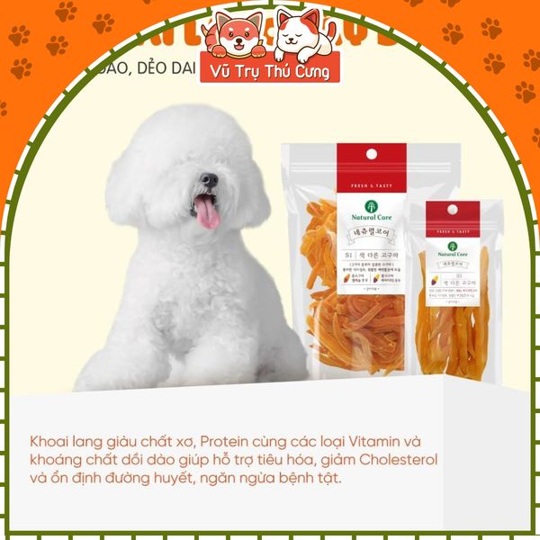 Khoai Lang Sấy Dẻo Cho Chó Mèo Natural Core