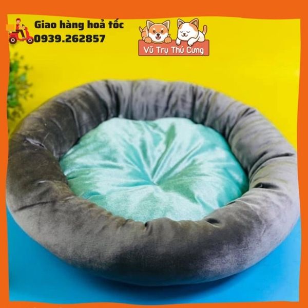 Nệm ngủ cho chó mèo giá rẻ, đệm cho thú cưng giá rẻ đường kính 40cm (lót màu ngẫu nhiên)
