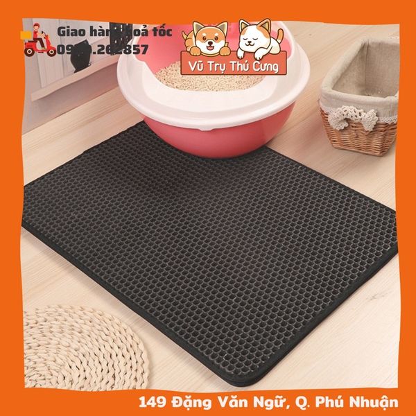 Thảm lót hứng cát mèo đủ Size, hạn chế Cát rơi ra sàn