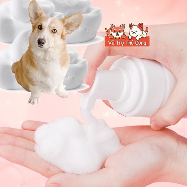 Sữa tắm khô dạng bọt dành cho Chó Mèo 200ml, Bọt tắm khô cho thú cưng giá rẻ