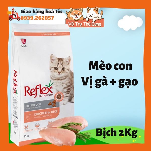 Thức Ăn Hạt Reflex cho mèo từ Thỗ Nhĩ Kỳ 2Kg2