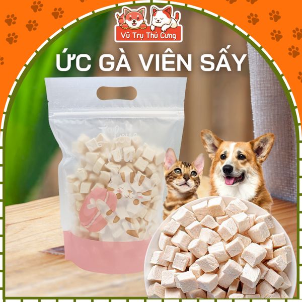 Ức Gà Viên Sấy Khô Cho Chó mèo 100g