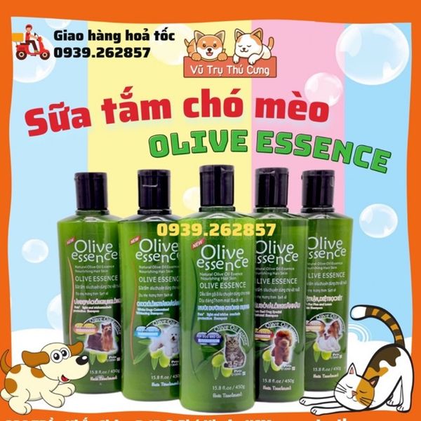 Sữa Tắm Cho Chó Mèo Olive Essence 450g