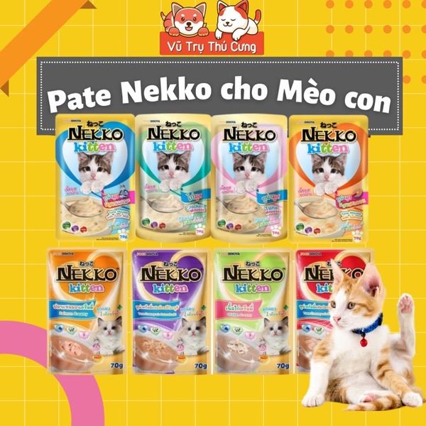 Pate Nekko Kitten dành cho mèo con gói 70g nhiều dinh dưỡng
