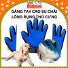Găng tay chải lông rụng chó mèo - Tắm chó mèo, lấy lông rụng thú cưng (màu ngẫu nhiên)