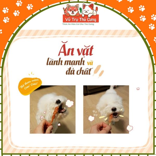 Snack Cho Chó - Thịt Cuộn Sụn Thỏ Natural Core