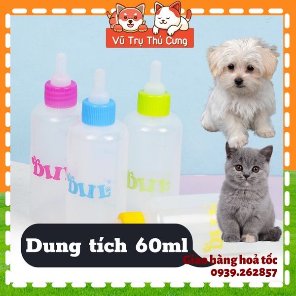 Bình ti sữa cho Chó mèo con 60ml