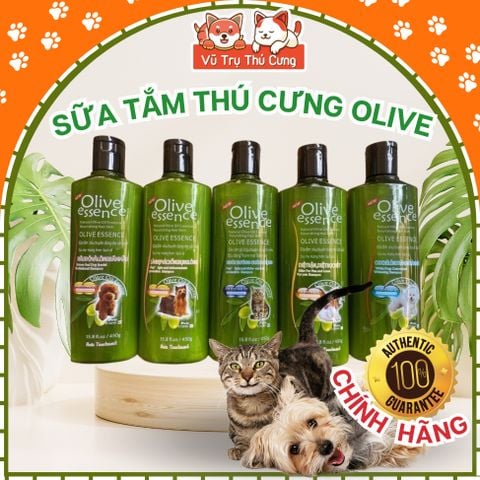 Sữa Tắm Cho Chó Mèo Olive Essence 450g