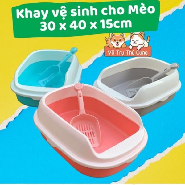 Khay vệ sinh cho Mèo size 30x40cm tặng xẻng xúc phân