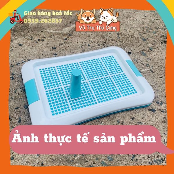 Khay vệ sinh cho chó dạng lưới, có cột, dễ vệ sinh