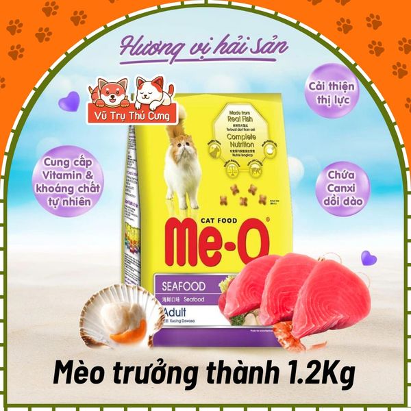 Thức Ăn Hạt Me-O Cho Mèo Nhiều Hương Vị Dinh Dưỡng