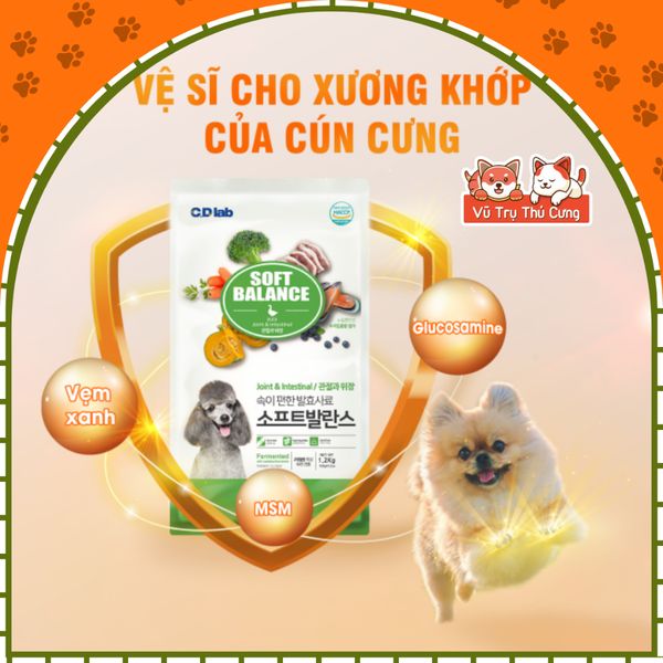 Thức ăn hạt mềm cho chó Soft Balance mượt lông và chắc xương 1.2KG