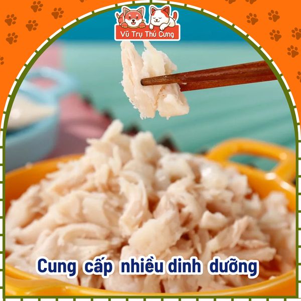 Ức Gà Hấp Masti Cho Chó Mèo 40g