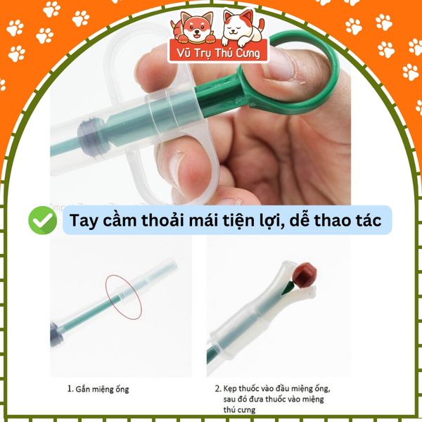 Ống bơm xi lanh hỗ trợ uống đa năng cho chó mèo