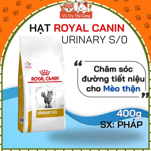 Hạt cho mèo bị sỏi thận Royal Canin Urinary S/O 400g