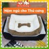 Nệm ngủ cho Chó mèo hoạ tiết cục xương hình chữ nhật