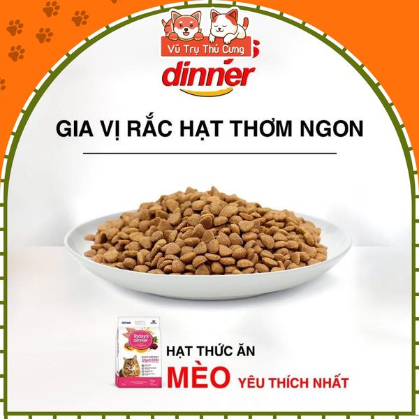 (1Kg) Thức Ăn Hạt Today's Dinner Cho Mèo Mọi Lứa Tuổi
