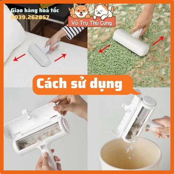 Cây lăn lông tĩnh điện, lăn bụi quần áo, bụi sofa, vệ sinh giường nệm2