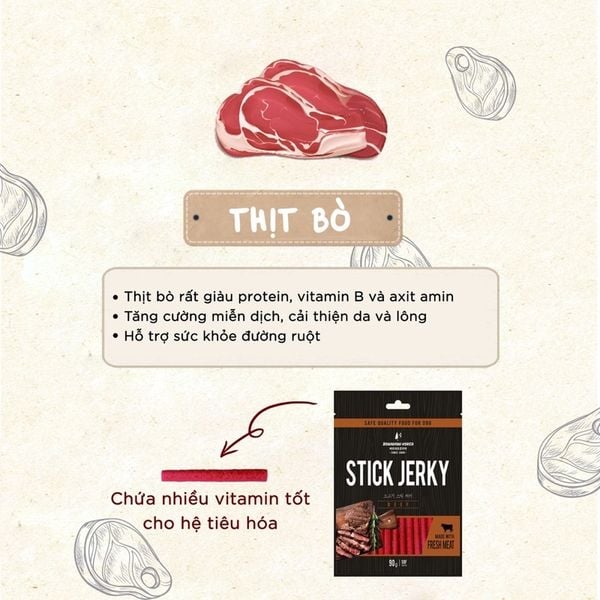 Snack bánh thưởng Thịt bò que, Cừu que cho Chó Bowwow 90g từ Hàn Quốc