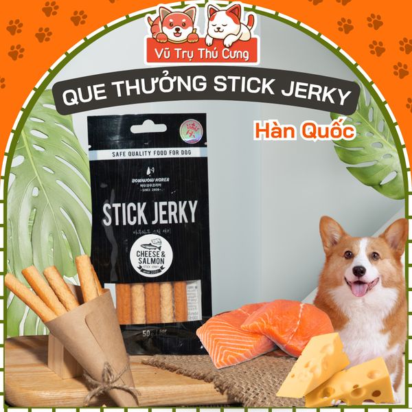 Que Thưởng Thịt Mềm Cho Chó Stick Jerky Bowwow 50g