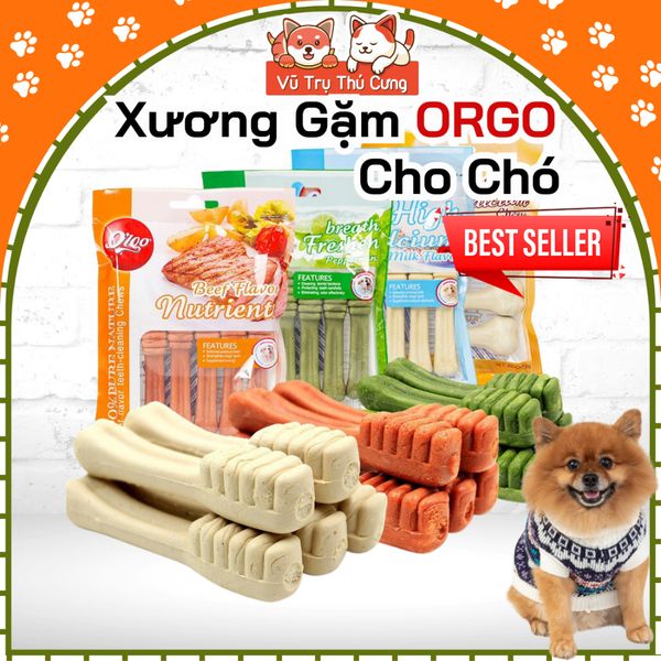 Bánh Thưởng Xương Orgo Cho Chó Bổ Sung Canxi & Sạch Răng 90g
