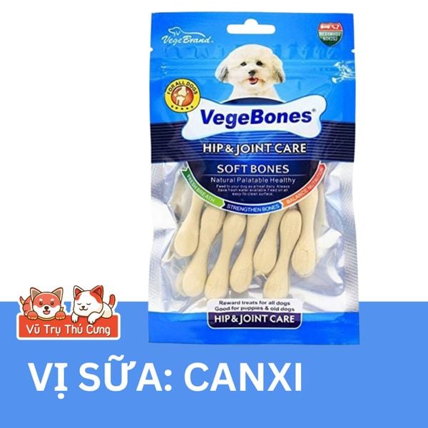 Xương thưởng mềm cho Chó gặm sạch răng, bổ sung dinh dưỡng VegeBones 60g