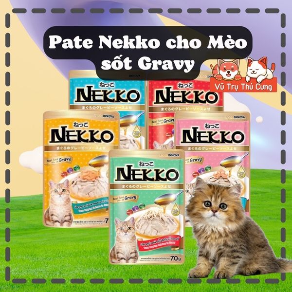 Pate Nekko sốt Gravy cho Mèo gói 70g