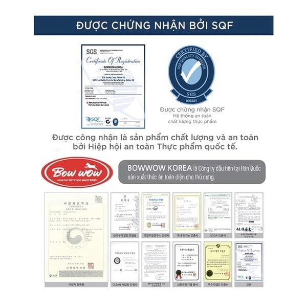 Snack cho Chó Phô mai cuộn Thịt gà Bowwow Hàn Quốc 120g