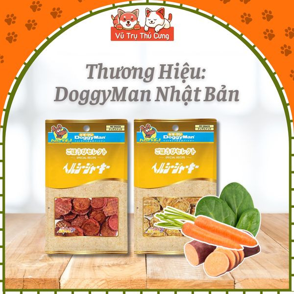 Snack Cho Chó Dạng Miếng Gà Sấy Bổ Sung Rau Củ DoggyMan 90g