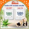 [Mã 99FMCG giảm 7% tối đa 100K đơn 500K] Khăn ướt chuyên dụng SOS, lau ố mắt, ố tai cho thú cưng chó mèo, hộp 100 miếng