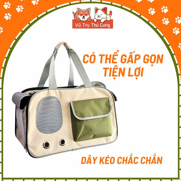Túi Vận Chuyển Thú Cưng Size 45x28x28cm Gấp Gọn Tiện Lợi